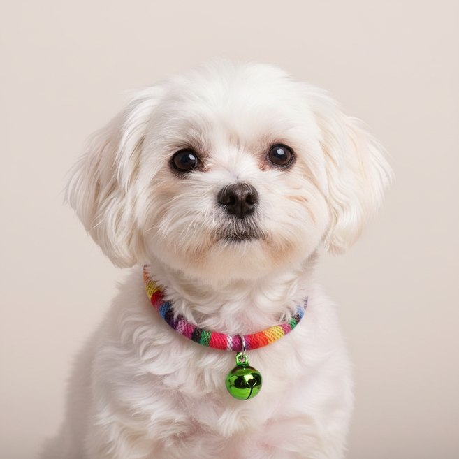 하니펫 반려동물 예쁜 보헤미안 방울 목걸이, 1개, 레인보우