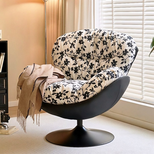 BYOU 럭셔리 1인용 쇼파 360도 회전 가능한 대형 리클라이너 안락 의자, 1개, 블랙+먹색