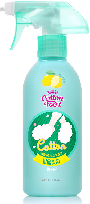 온더바디 발을씻자 코튼 풋샴푸 레몬민트향, 1개입, 1개, 385ml