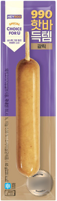 990 핫바 득템 갈릭, 65g, 9개