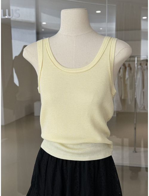 SONOVA 쏘노바 U넥 슬림 골지 나시 여성 봄 여름 쫀쫀 이너탑 쇄골라인 레이어드 데일리 탱크탑 9컬러