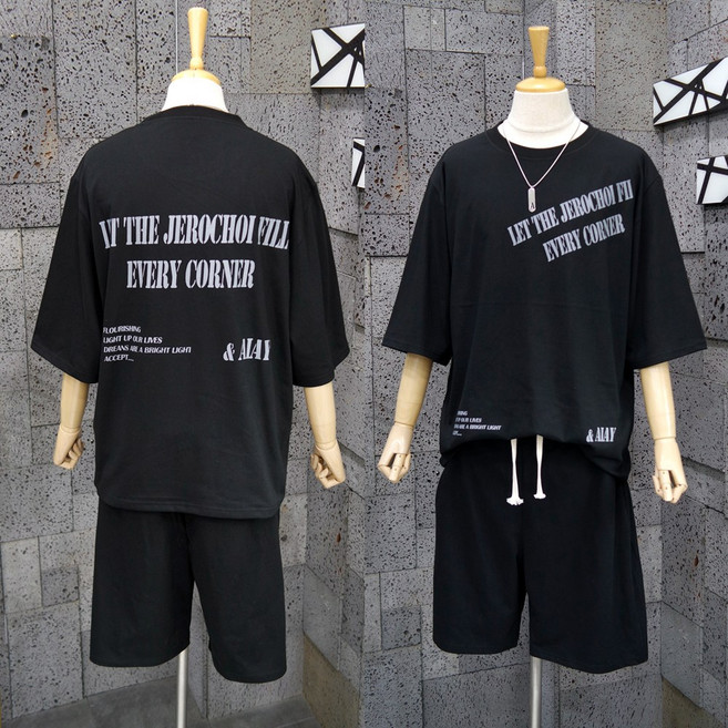 아이야/반팔티/반바지/세트/오버핏/7부/티셔츠세트/ [남자반팔세트] CORNER