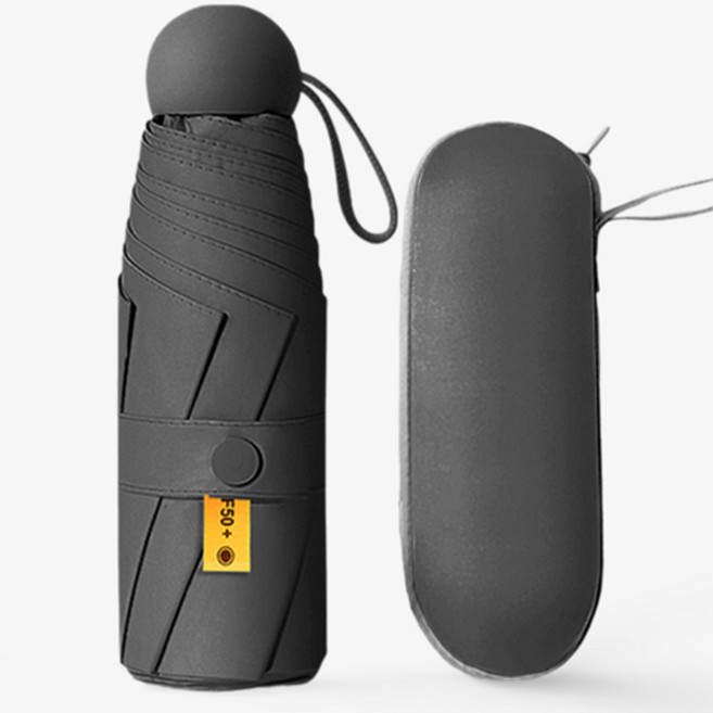 초경량 양우산 암막 초소형 미니 우산 양산 우양산, 블랙, 1개