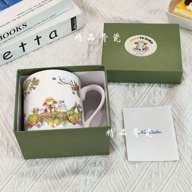Noritake 龍貓 骨瓷 茶杯, 龍貓9-10月+馬克杯 禮盒裝, 1個