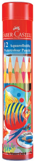 파버카스텔 수채색연필 라운드틴케이스 (12색/24색/36색), 24색