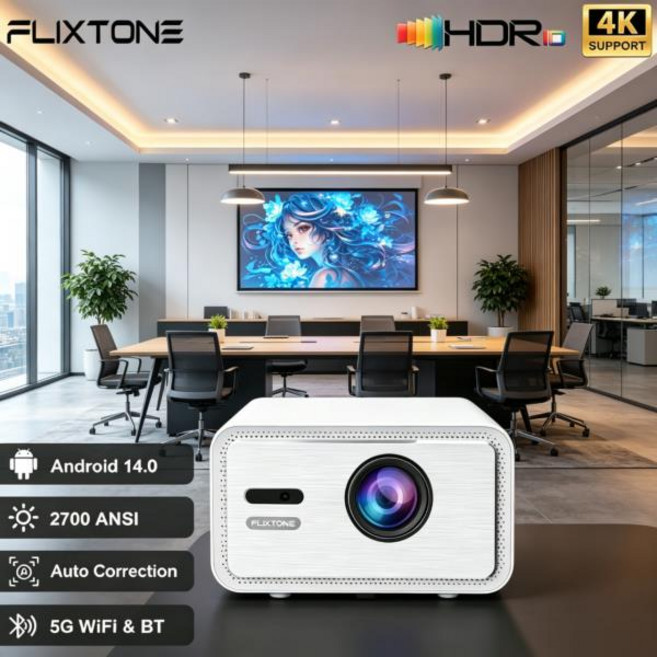 플릭스톤 D9W 프로 안드로이드 14 2700 ANSI 영화 빔 풀 HD 스마트 TV LED 시어터, 01 D9W Mini Pro