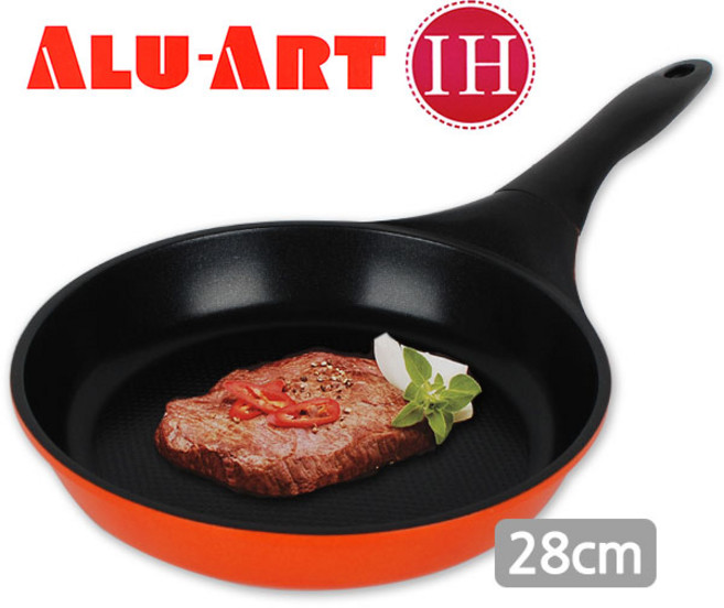 ALU-ART 국산알루아트 IH세라믹후라이팬 인덕션겸용 티타늄코팅 볶음팬 튀김팬, 알루아트 세라믹후라이팬(28cm), 1개