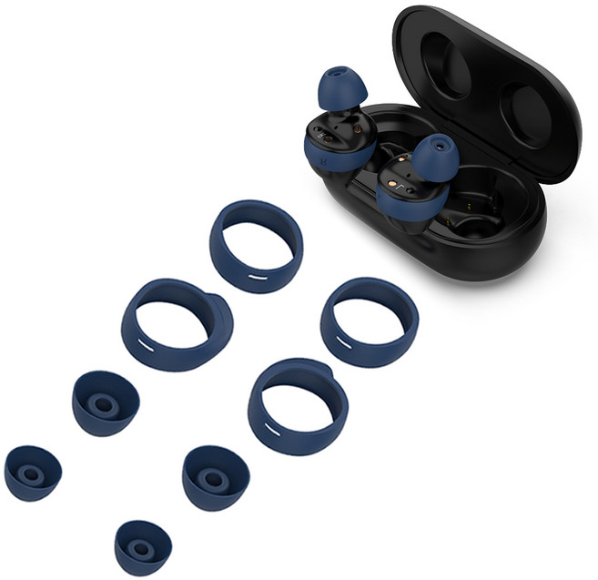 더조은셀러 갤럭시 버즈 버즈플러스 호환 이어팁 소형 + 대형 R175 R170, 블루, 버즈 이어 윙 팁, 1개