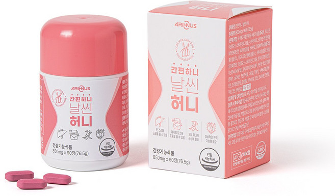 아리너스 간편하니날씬허니 비알콜성간건강 체지방개선 2중 기능성 개별인정 90정, 1개