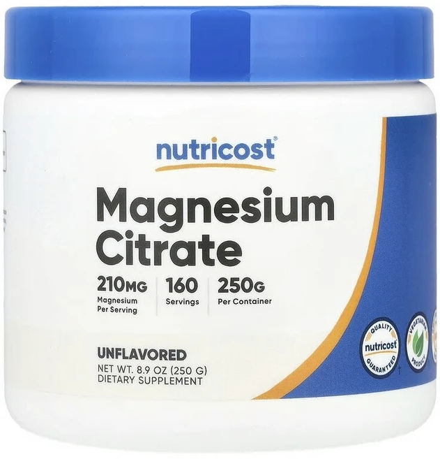 Nutricost 마그네슘시트레이트 무맛 250g(8.9oz) NCS-57317, 250g, 1 - 쿠팡