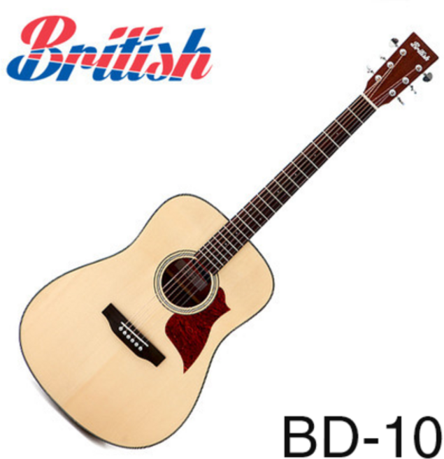브리티시 BD10/ British BD-10/ 브리티쉬 어쿠스틱 통기타/ 입문용/ 보면대포함 18종, 1개