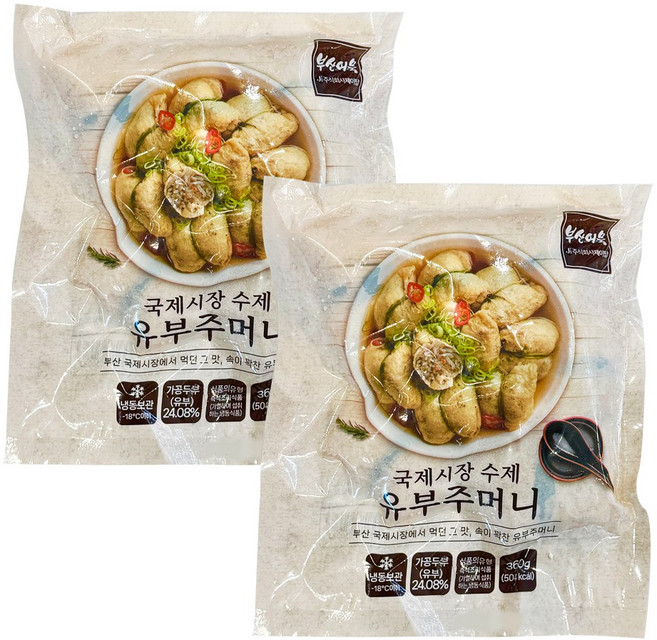 수작업으로 만든 부산 국제시장 유부주머니, 3개, 360g