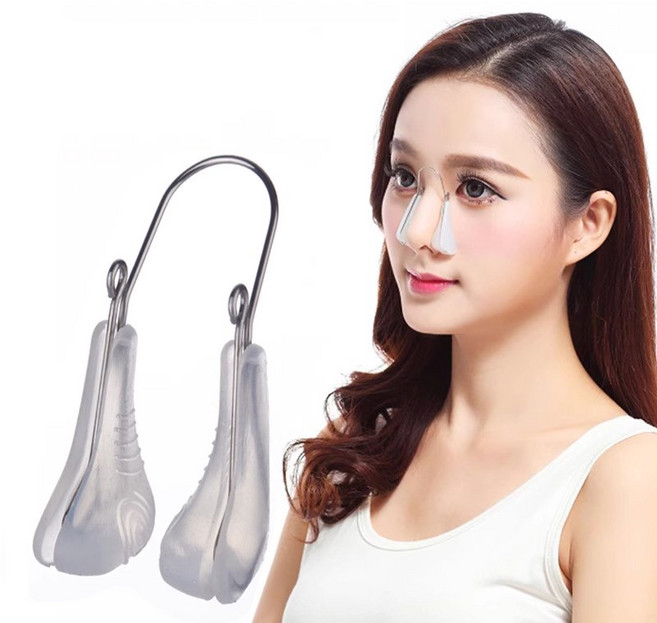 1/2/3구성 코 높이 교정기 집게 콧대 휜코 콧볼 고정 세우기 셰이퍼 노즈업, 2개, 반투명