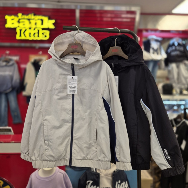 [봄.가을 추천] #후드점퍼<>간절기 아이템으로 굿굿~!! 캐주얼하게 툭 걸치기 좋은 #바람막이 점퍼~인디고키즈_ 파.이.핑 배.색 후.드.점.퍼 _뉴코아울산점