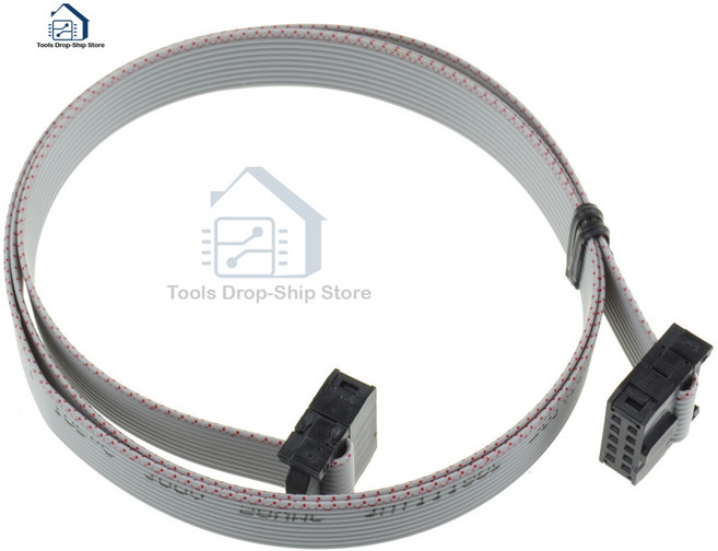 70cm 10 핀 2.54mm 커넥터 케이블 USB ASP ISP JTAG AVR 와이어 P IDC 플랫 리본 데이터 케이블, 1개
