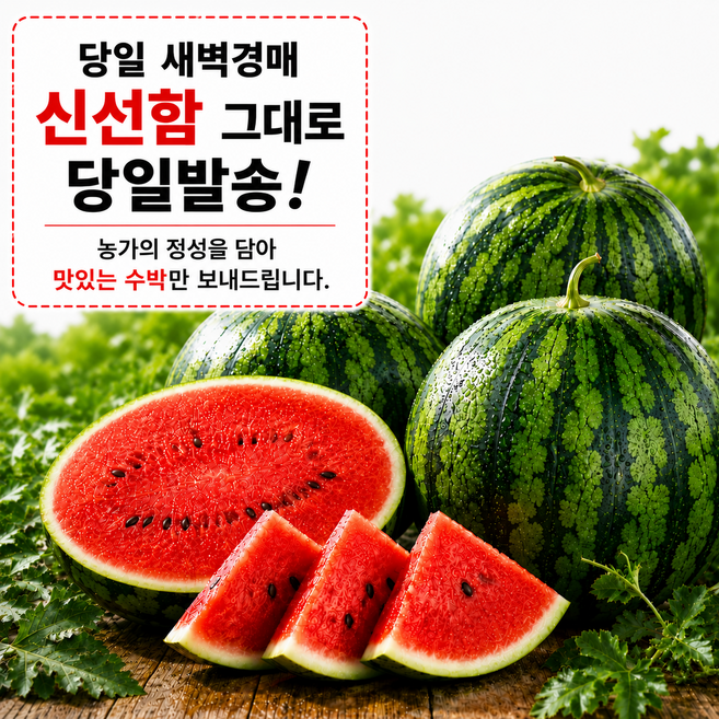 [새벽경매]프리미엄13brix이상 국내산 고당도 수박5kg 7kg. 9kg 북대구공판장경매당일발송 초복가족과함께, 1개, 가정용5kg~7kg