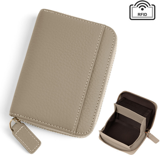 More Farther 소가죽 해킹방지 RFID 카드지갑