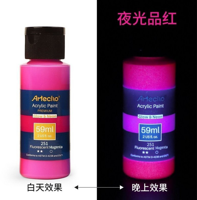 蒙瑪特夜光漆 夜光水性凝膠, 07夜光品紅, 1個
