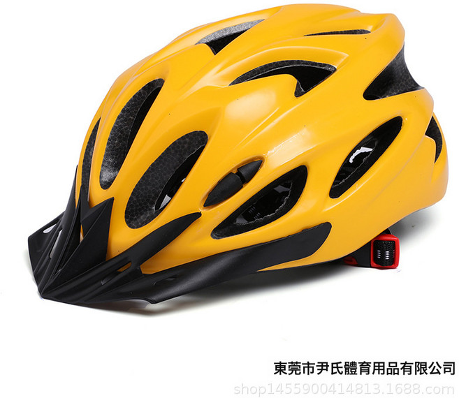 一件代發騎行頭盔一體成型男女山地公路自行車頭盔騎行裝備安全帽, 外賣黃