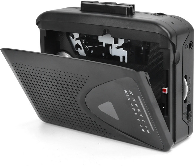 휴대용 카세트 테이프 플레이어 내장 스피커 개인 워크맨 AMFM 라디오 35mm 이어폰 잭 스테레오 테이프 음악 플레이어