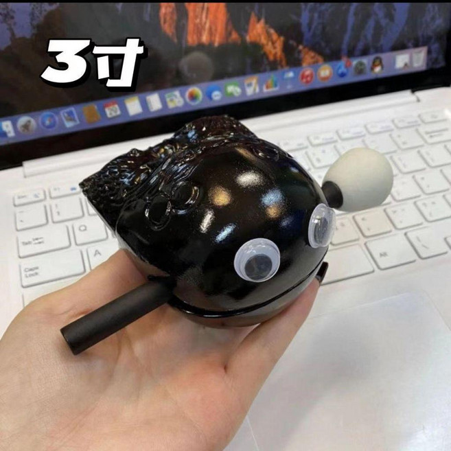 小木魚 敲打可愛隨身解壓辦公室靜心打擊樂器擺件, 1個, 三件套1套 3寸木魚,無規格