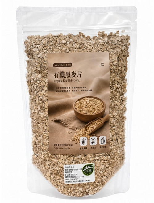 Naturgrace 樂而泉 有機黑麥片 350克, 350g, 1個