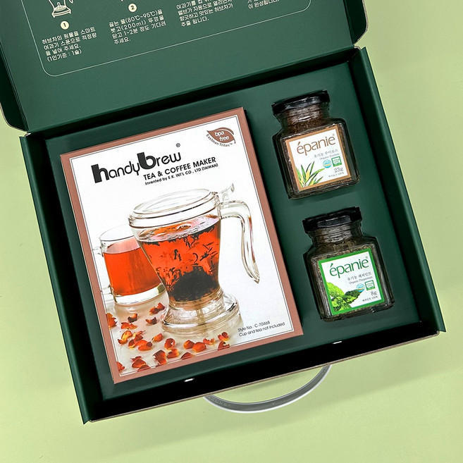스마트여과기 그레이 티포트 B 허브차 티팟 선물세트 루이보스티 페퍼민트