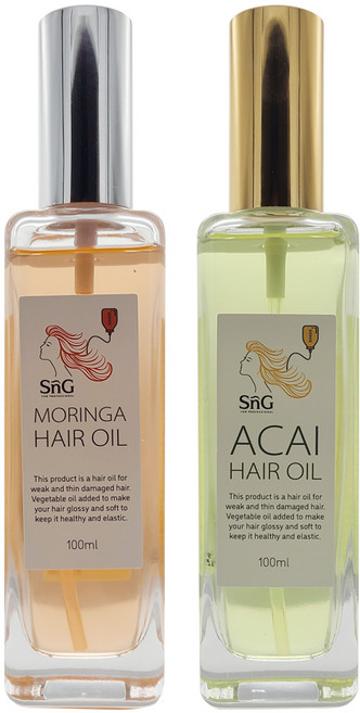 SnG 오일에센스 향이좋은 손상모발 퍼퓸 헤어오일에센스 100ml, 페레가모향 모링가오일, 1개