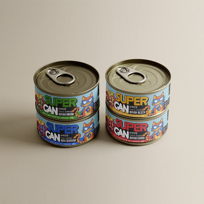 맛있는 NEW 슈퍼맛캔 고양이 캔 간식캔, 24개, 80g, 참치+헤어볼