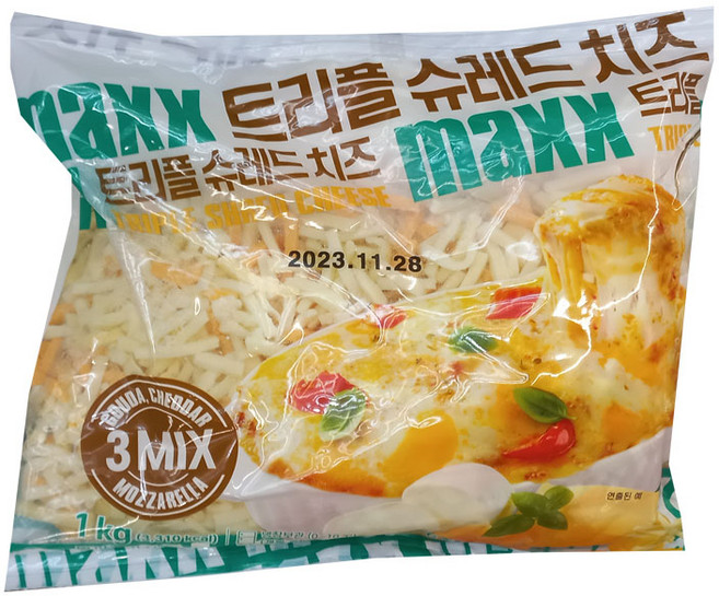 Maxx트리플 슈레드 치즈 아이스포장, 1개, 1kg