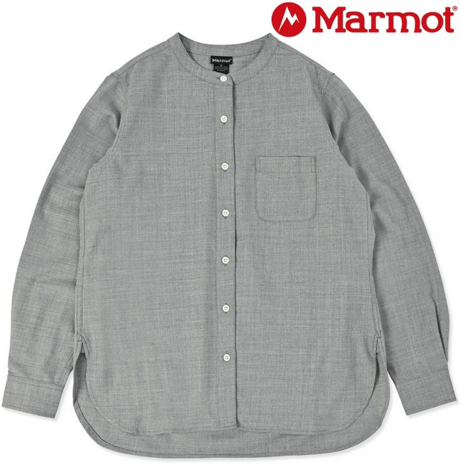 Marmot 土撥鼠 Petal 女款立領美麗諾羊毛長袖襯衫 柔軟舒適 簡約時尚 適合日常休閒與商務場合