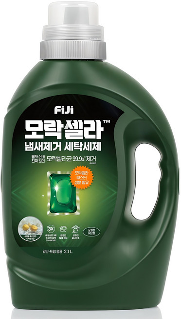 피지 모락셀라 냄새제거 일반드럼 겸용 상쾌한 허브향 세탁세제 본품, 2.1L, 1개