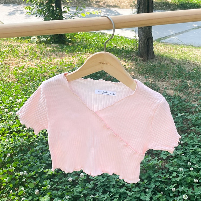 하우웰 여름 반팔 발레 랩골지 가디건