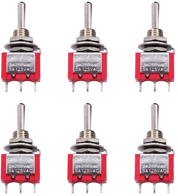 자동차 대시보드 202용 6핀 8PCS 250V MTS MXUTEUK 5A 2A 125V, 3Pin (ON)/OFF/(ON)