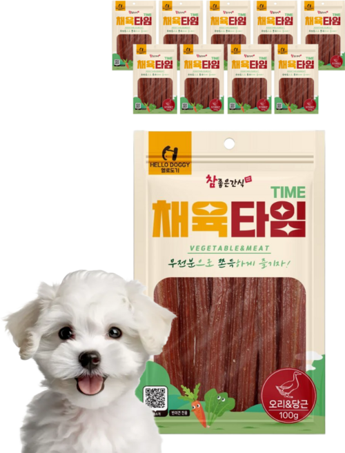 참좋은간식 채육타임 강아지 말랑 쫀득 야채육포간식