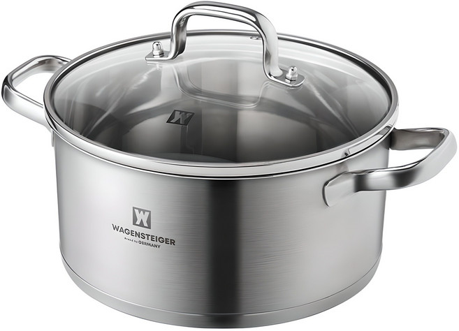 WAGENSTEIGER Tiff系列 IH電磁爐適用不鏽鋼雙耳鍋 26cm, 1個, 不鏽鋼 銀色
