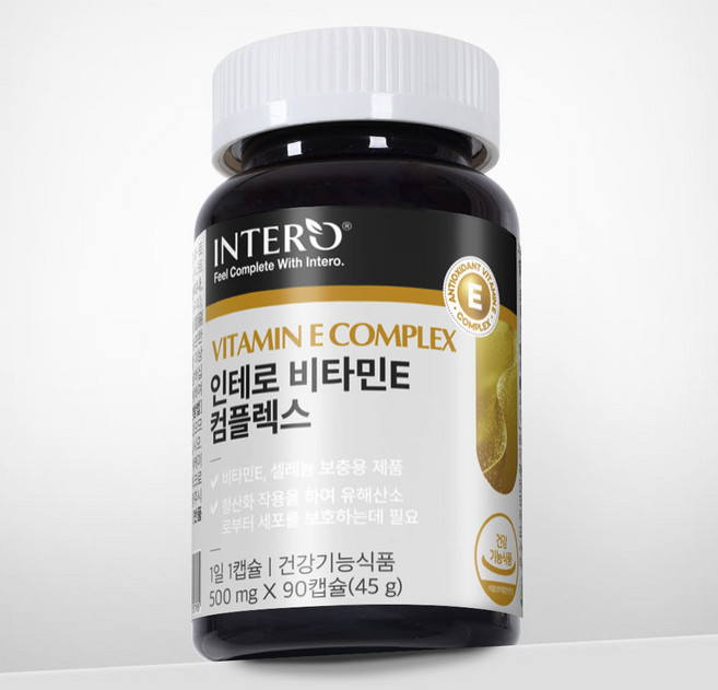 비타민E 셀레늄 항산화 인테로 비타민A 캐나다 식품 90캡슐 1개