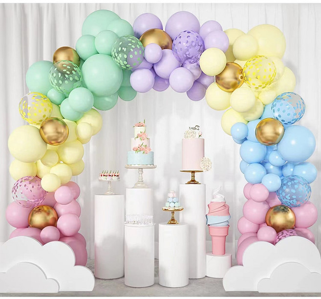 파티풍선 9종세트 다양한 웨딩 가게 축하 생일파티 장식세트, 131 PCS 세트