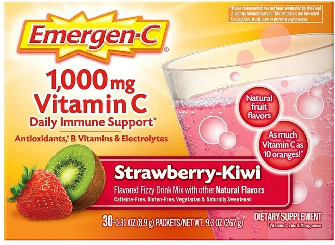 이머전씨 데일리 이뮨 서포트 비타민 C 1000mg 파우더 슈퍼오렌지맛 30팩 210072, 1개, 8.9g - 쿠팡