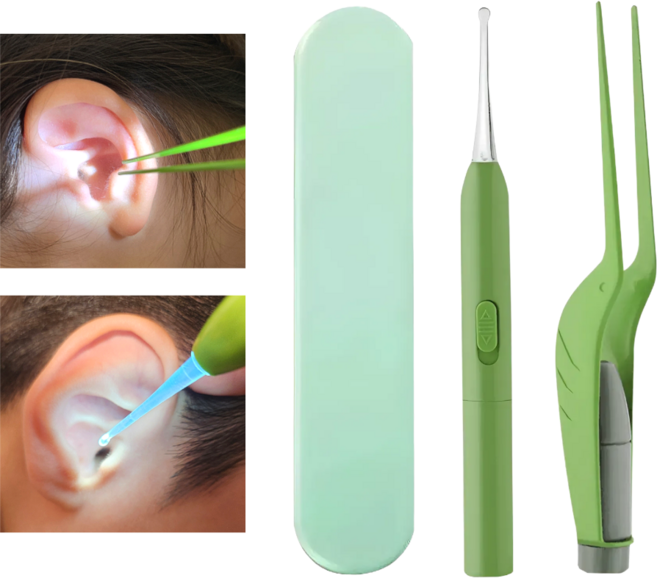 바라츠 빛나는 이어클리너 귀파개 귀청소 LED 귀이개, 1개, 1세트