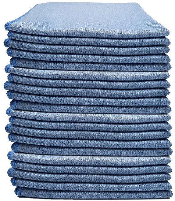 월드크린 유리 닦이 걸레 40x40cm, 20개, 블루