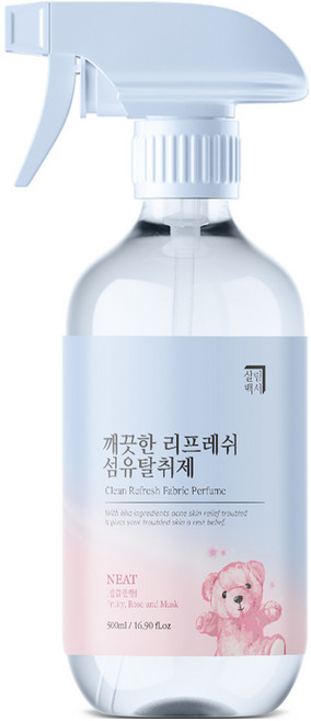 살림백서 깨끗한 리프레쉬 섬유탈취제 깔끔한향, 500ml, 1개