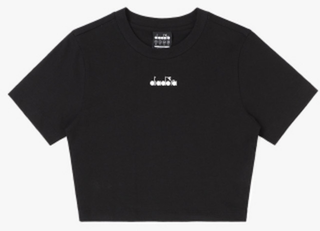 디아도라 Diadora MVB 크롭 반팔티셔츠 우먼 블랙 매장정품 216929