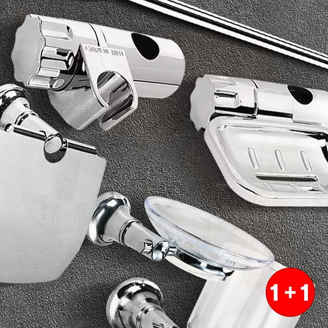 스텐 비누거치대 욕실 물빠짐 벽걸이 비누 수납 홀더(1+1옵션 주문수량의 2배수량 배송), 1개, 양치컵세트