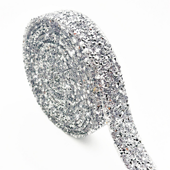 DIY 불규칙한 3mm 큐빅스티커 270cm 크리스탈 롤스티커, 크리스탈 1.5cm