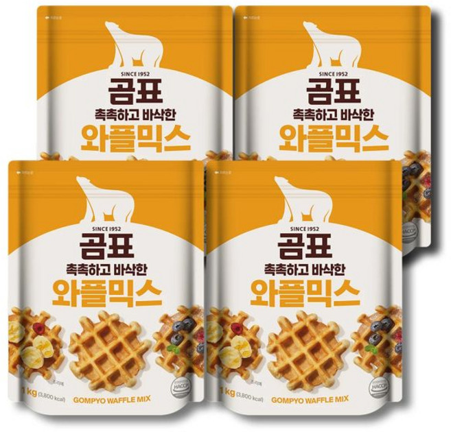 코스트코 곰표 와플믹스 1kg x 4팩, [코스트코]곰표 와플믹스 1kg x 4