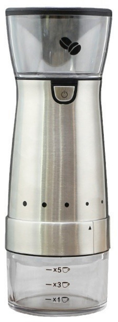 PYHO 휴대용 USB 커피 그라인더 소형 충전 커피 그라인더, 은색