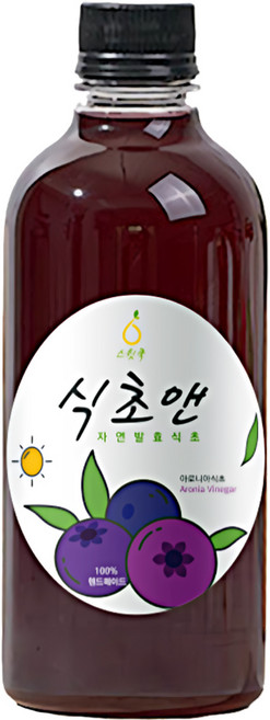 스윗쿡 식초앤 천연 자연 발효 아로니아식초 수제100%, 1개, 500ml