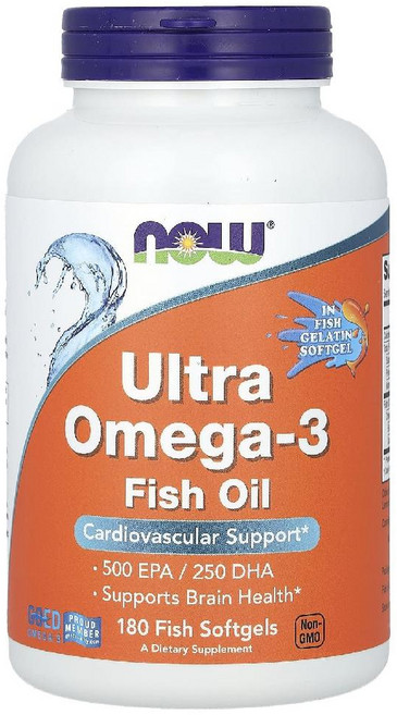 나우푸드 울트라 오메가3 피쉬오일 1000 mg 180소프트젤, 1개