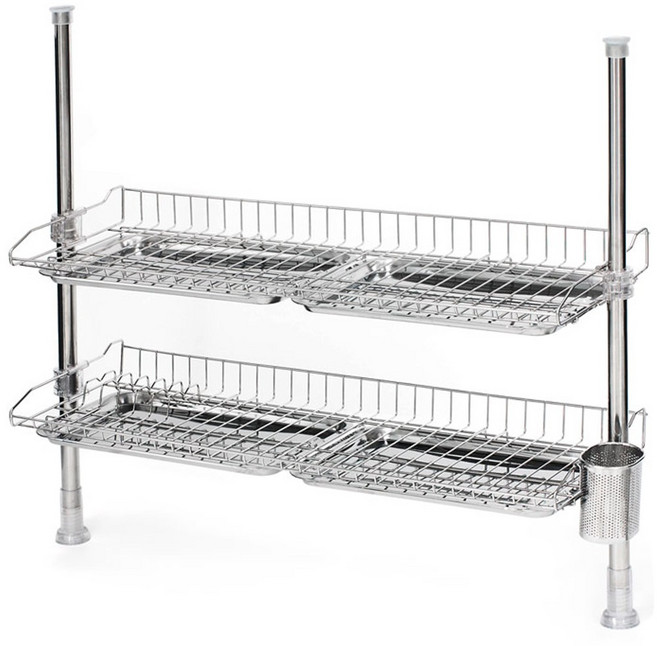 원터치 프라임 기둥식 싱크선반800 2단 골드(스텐물받이)